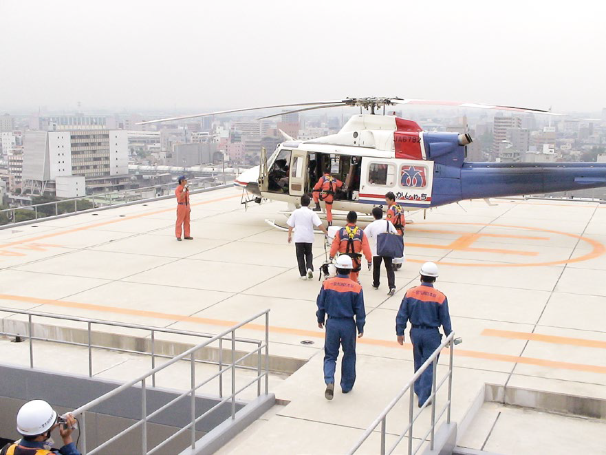 稼働した防災ヘリ